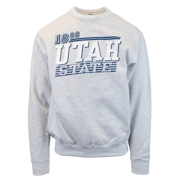 SWEATSHIRT CREW UTAH STATE DISTRESSED TEXT CI SPORT